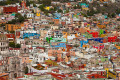Colorful houses on the hills of Guanajuato Mexico Stock photo