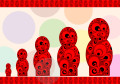 Russian nesting dolls. Russian style Stock photo